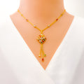 lustrous-artistic-22k-gold-cz-mosaic-necklace