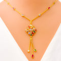 lustrous-artistic-22k-gold-cz-mosaic-necklace