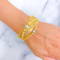 Opulent Blue 21k Statement Bangle Bracelet