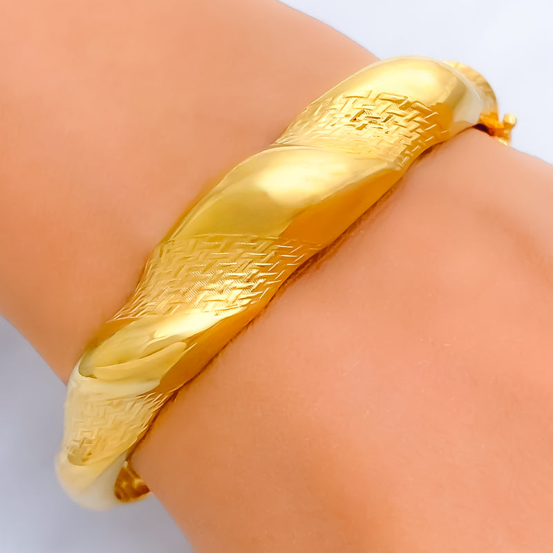 bold-flowing-21k-statement-bangle-bracelet