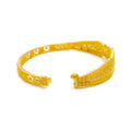 Mesmerizing Beaded Flower 22k Gold Bangle Bracelet