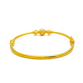 Reflective Striped 22k Gold Bangle Bracelet