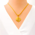 Gleaming Versatile 22K Gold Pendant Set
