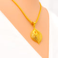 Gleaming Versatile 22K Gold Pendant Set