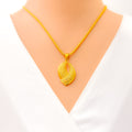 Vivid Lustrous 22K Gold Pendant Set