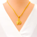Radiant Alluring 22K Gold Pendant Set