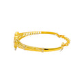 fashionable-detailed-22k-gold-cz-bangle-bracelet