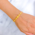 Classic Alluring Wavy 22k Gold Bangle Bracelet