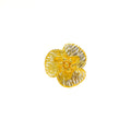 Decorative Chic 22k Fancy Floral Gold Ring 