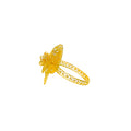 Decorative Chic 22k Fancy Floral Gold Ring 