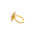 Couture Adorned 22k Fancy Floral Gold Ring 