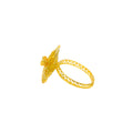 Radiant Artistic 22k Fancy Floral Gold Ring 
