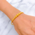 Minimalist Radiant 22k Gold Bangle Bracelet