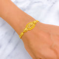 Textured Charming 22k Gold Bracelet
