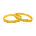 Majestic Multi Bead 22k Gold Bangle Pair