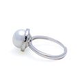 Radiant Adjustable Pearl + CZ Ring