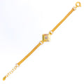 lovely-trendy-21k-gold-cz-bracelet