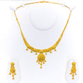 Embellished Bold Beaded 22k Gold Necklace Set 