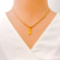 J 22k Gold Letter Pendant