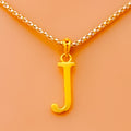 J 22k Gold Letter Pendant