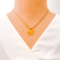 W 22k Gold Letter Pendant