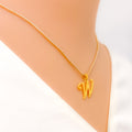 W 22k Gold Letter Pendant