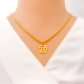 B 22k Gold Letter Pendant