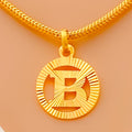 B 22k Gold Letter Pendant