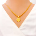 F 22k Gold Letter Pendant