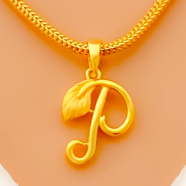 Diamond Pendant Gold P Locket Photo P 22k Gold Letter Pendant