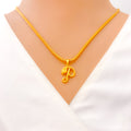 P 22k Gold Letter Pendant