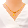 G 22k Gold Letter Pendant