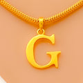 G 22k Gold Letter Pendant