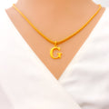 G 22k Gold Letter Pendant