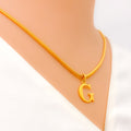 G 22k Gold Letter Pendant