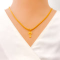 T 22k Gold Letter Pendant