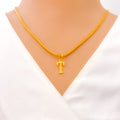 T 22k Gold Letter Pendant