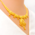 Embellished Bold Beaded 22k Gold Necklace Set 