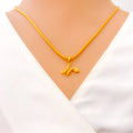 N 22k Gold Letter Pendant