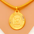 E 22k Gold Letter Pendant