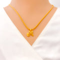 M 22k Gold Letter Pendant