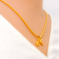 M 22k Gold Letter Pendant