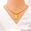 C 22k Gold Letter Pendant