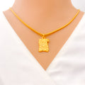 C 22k Gold Letter Pendant