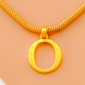 O 22k Gold Letter Pendant