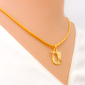 U 22k Gold Letter Pendant