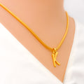 K 22k Gold Letter Pendant