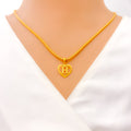 H 22k Gold Letter Pendant