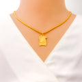 F 22k Gold Letter Pendant