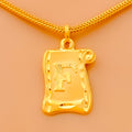 F 22k Gold Letter Pendant